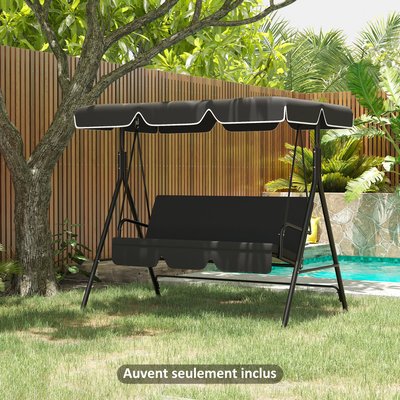 Toile de rechange pour balancelle de jardin tissu polyester OUTSUNNY