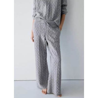 Pantalon maille torsadée MANGO