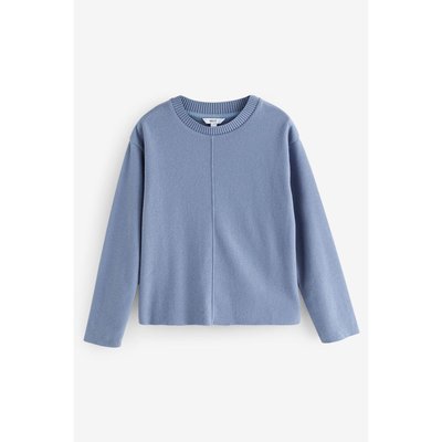 Pull ras du cou côtelé doux avec surpiqûres NEXT