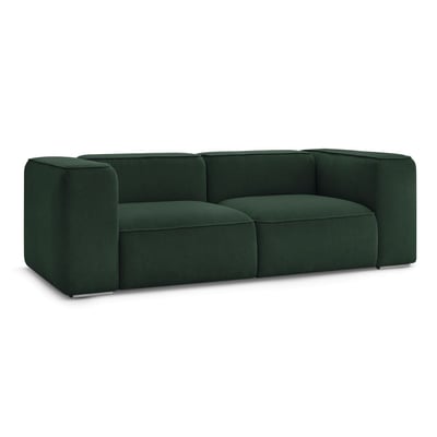 Canapé droit fixe 2 places en tissu texturé, ZEPHYR BOBOCHIC