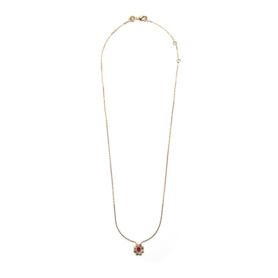 Collier pendentif avec pierres fantaisie DAXON