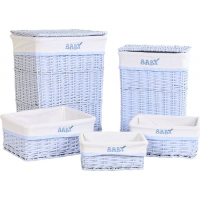 Panier en osier tressé (lot de 5), Baby RECOLLECTION