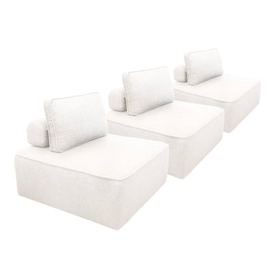 Chauffeuse pour canapé modulable bouclette 1 place (lot de 3) BAO SWEEEK
