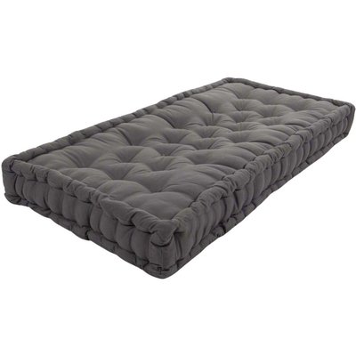 Matelas de sol en coton 120 x 60 cm Gris anthracite JARDINDECO