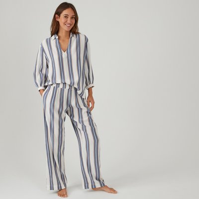 Striped Crepon Pyjamas LA REDOUTE COLLECTIONS