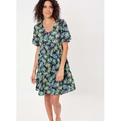 Robe imprimée coton bio évasée à volants NUSANE LA FIANCÉE
