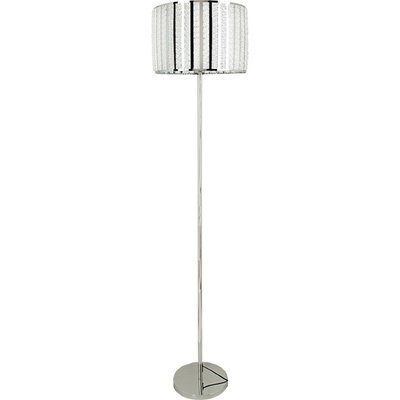 Lampadaire design en métal argenté avec abat jour moderne RECOLLECTION
