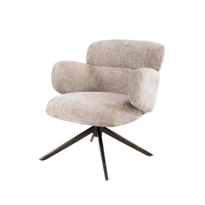 Fauteuil pivotant en tissu, retour automatique CREEK PIER IMPORT