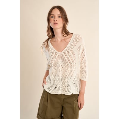 Maille manches courtes en crochet MOLLY BRACKEN