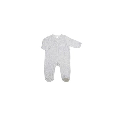 Pyjama velours bébé gris chiné - Mini nous TROIS KILOS SEPT