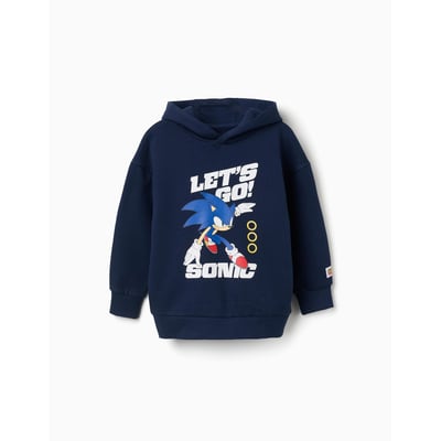 Sweat en coton peigné avec capuche et imprimé Sonic ZIPPY