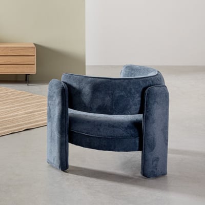 Fauteuil design arrondi en tissu - AUBIN HELLIN, DEPUIS 1862