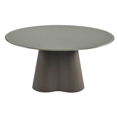 Table basse D80 en verre rouge brillant ZAGO