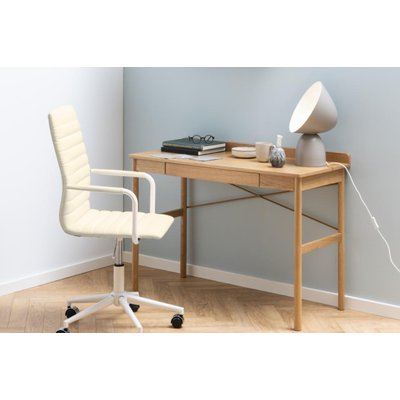 Bureau scandinave en bois naturel avec tiroir L100 - PACO HELLIN, DEPUIS 1862