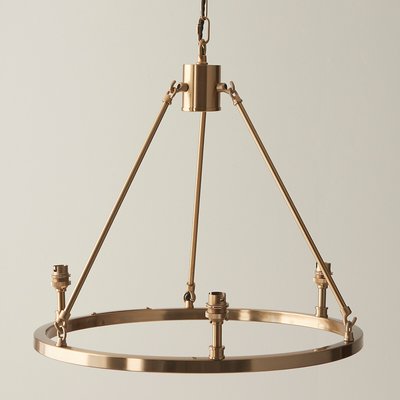 Chad 3 Pendant Light Brushed in Aged Brass SO'HOME
