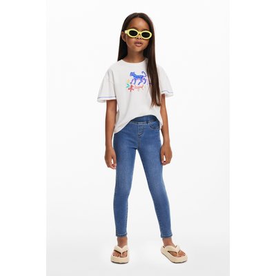 Leggings en denim avec logo DESIGUAL