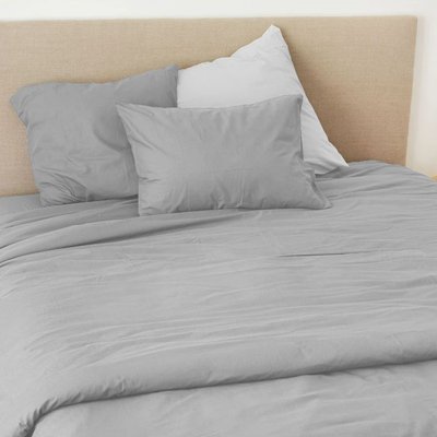 Housse de couette unie en coton Lavé TOISON D OR