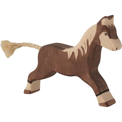 Figurine Cheval au galop, marron HOLZTIGER