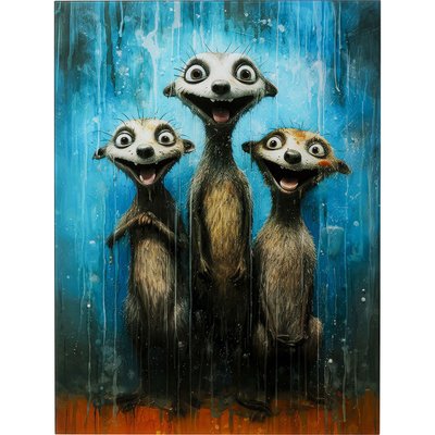 Tableau en verre suricates 60x80cm KARE DESIGN