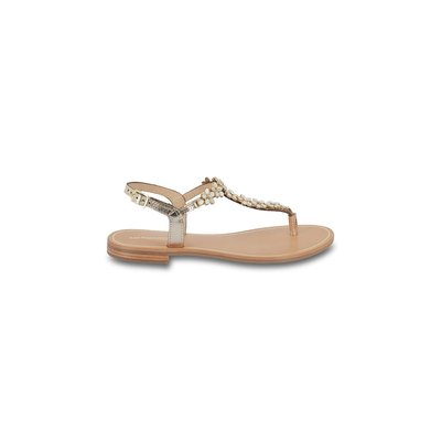 Hofleur Leather Flip Flops with Beaded Embellishment LES TROPEZIENNES PAR M BELARBI