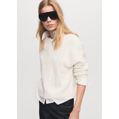 Pull-over maille tressée MANGO