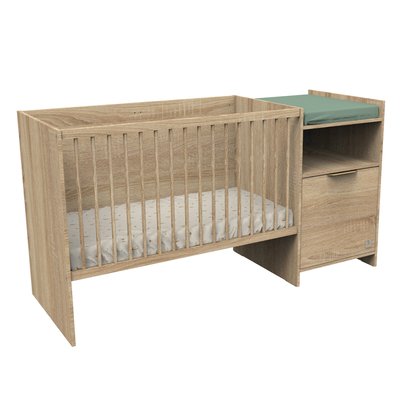 Lit combiné évolutif avec porte décor chêne doré SAUTHON