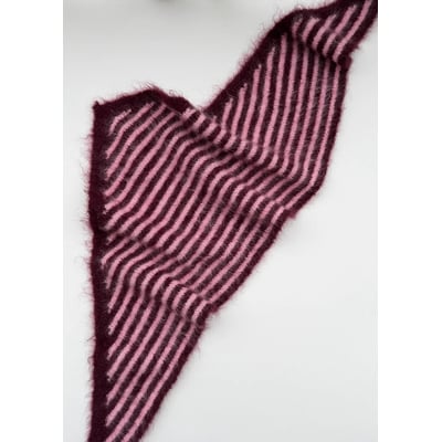 Écharpe triangulaire rayée en mohair majoritaire, Jenna SURPRISE