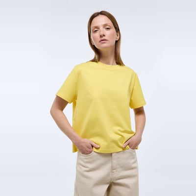 T-shirt manches courtes uni en coton BIO GOTS MONOPRIX