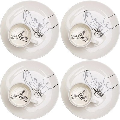 Lot de 4 tasses à café banane, FAVOLA KARE DESIGN