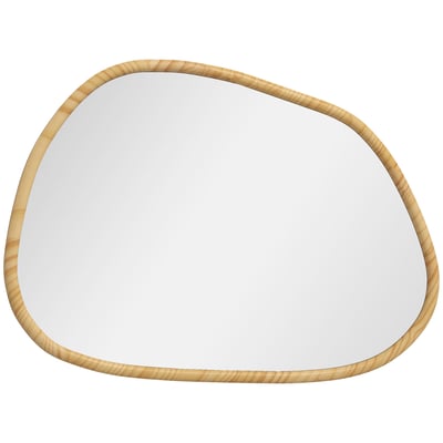 Miroir mural Bois de pin Bois naturel HOMCOM