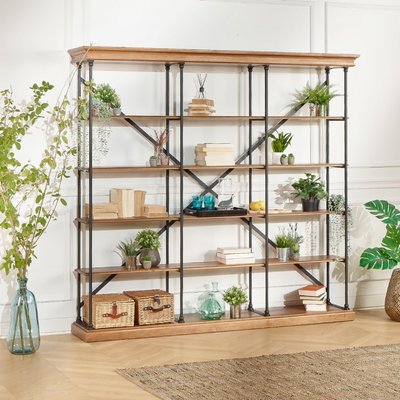 Etagère 4 tablettes en bois et métal DANTE ROBIN DES BOIS