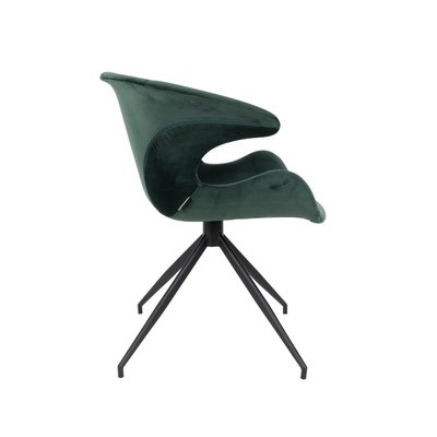 Fauteuil design velours Mia, ZUIVER