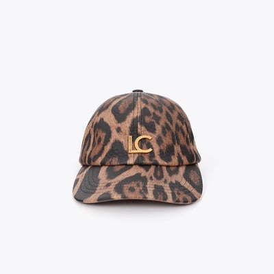 Casquette imprimée léopard à logo métallique LOLA CASADEMUNT