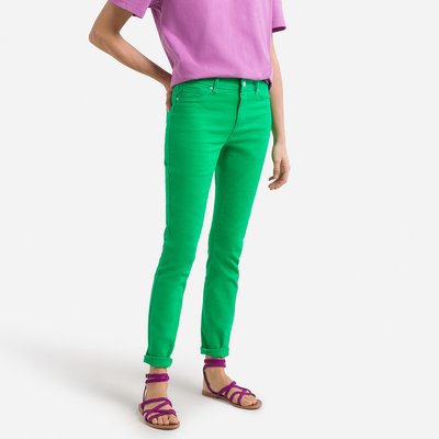 Cotton Mix Trousers in Slim Fit and Mid Rise VERO MODA