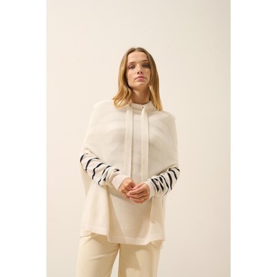 Cape Col Rond Cordon Coulissant Ivoire Miamar JUST CASHMERE
