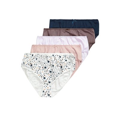 Culottes midi, lot de 5, imprimé étoiles/uni ULLA POPKEN