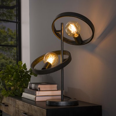 Lampe à poser industrielle 2 anneaux RALF PIER IMPORT