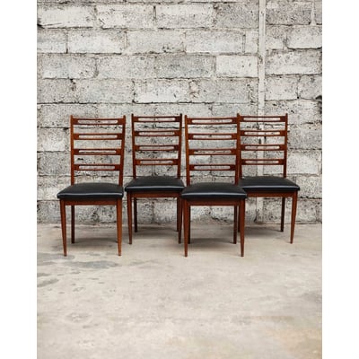 Lot de 4 chaises scandinaves Alma N°1723 - Bon état DEBONGOUT