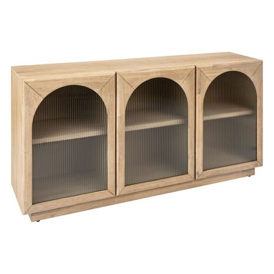 Buffet 3 portes en verre et bois LOUSADA ATMOSPHERA