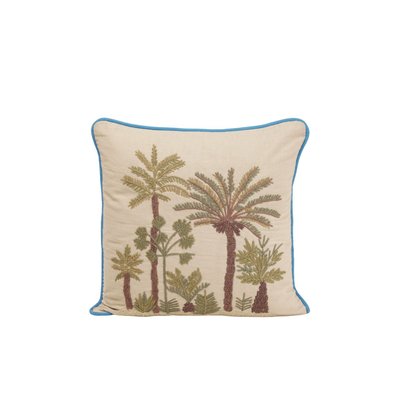 Housse de coussin en Motif végétal brodé  OASIA MADURA