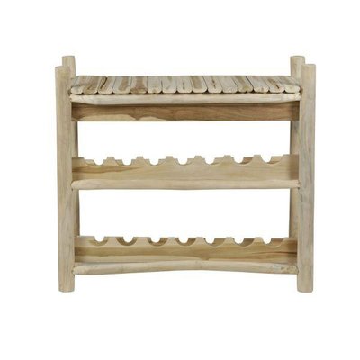 Porte-bouteilles style chalet en teck Noldor ZAGO