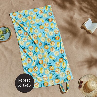 Summer Fruits Cotton Beach Towel in a Bag CATHERINE LANSFIELD
