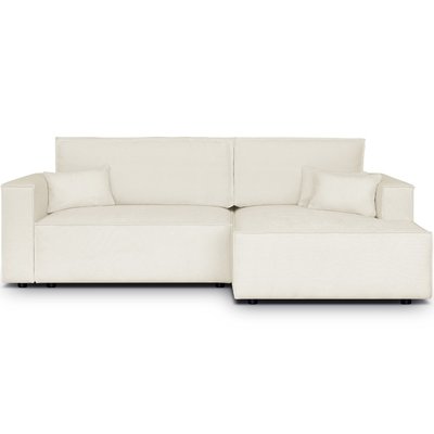 Canapé d'angle à droite convertible 3 places en tissu chenille - ASTI HOMIFAB