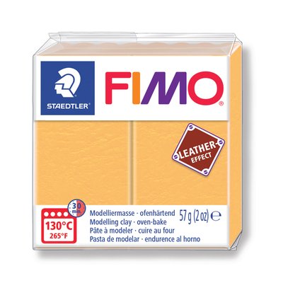 Fimo Effect Cuir 57g Jaune Safran / 8010-109 FIMO
