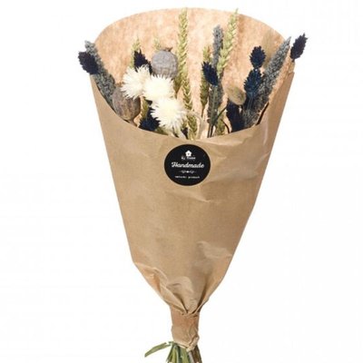 Bouquet Fleurs séchées Bleues Océan 50 cm NATURALYS