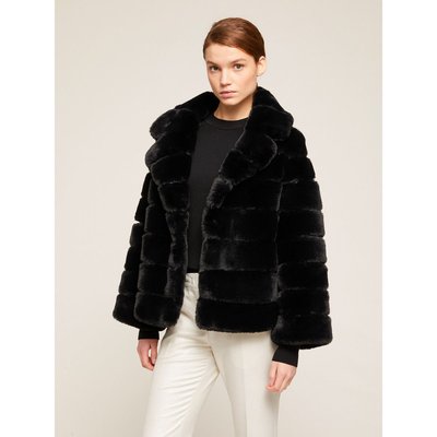 Manteau-cape en fausse fourrure effet matelassé MOTIVI