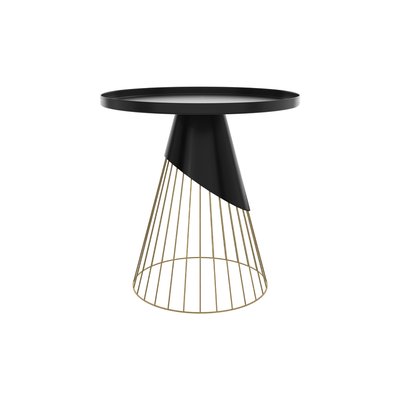 Table d'appoint ronde en métal et plateau - CORRY RENDEZ-VOUS DÉCO