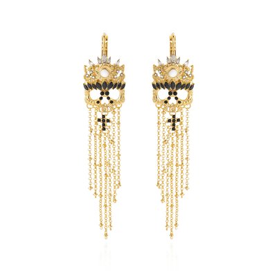 Boucles d'oreilles avec cabochon et chaînes pour oreilles percées RYDER HIPANEMA
