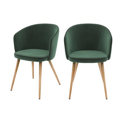 Lot de 2 chaises en velours - CHIARA RENDEZ-VOUS DÉCO