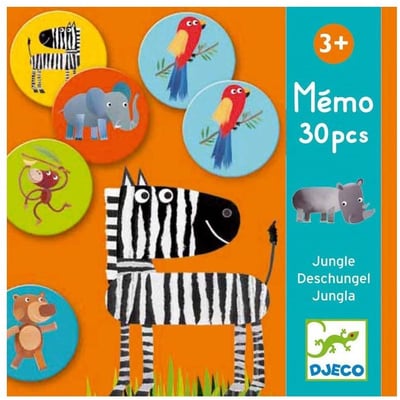 Jeux Éducatifs - Mémo Jungle, 30 pièces DJECO
